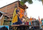 मां बिरासिनी धाम बिलासपुर में शिव प्राण प्रतिष्ठा की शोभायात्रा निकाली गई