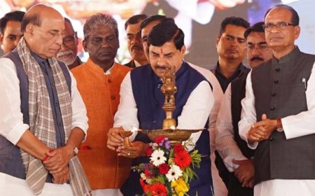 रायसेन में दिवसीय राष्ट्रीय उन्नत कृषि महोत्सव का आगाज, मंच पर एक साथ दिखे रक्षामंत्री, कृषि मंत्री और मुख्यमंत्री