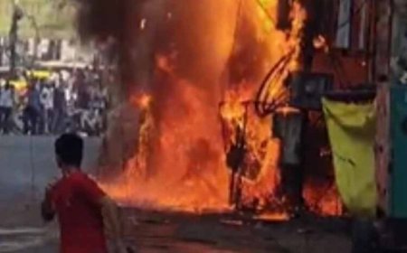 भोपाल के MP नगर में ट्रांसफार्मर ब्लास्ट: फॉर्च्यूनर कार चपेट में, इलाके में अफरा-तफरी