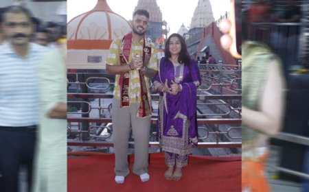 महाकाल के दर पर एक्टर मिलिन्द सोमन और क्रिकेटर नीतीश राणा, बाबा से किया दिल की बात का खुलासा