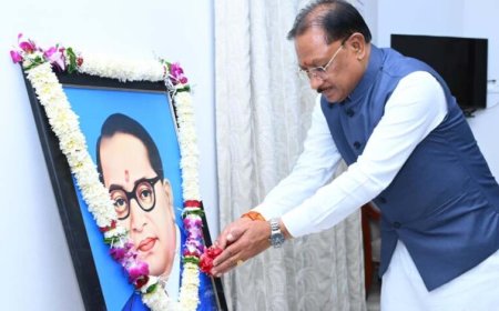 डॉ. भीमराव अम्बेडकर जयंती पर मुख्यमंत्री विष्णु देव साय ने किया नमन : सामाजिक न्याय, समानता और समरस समाज के निर्माण का लिया संकल्प
