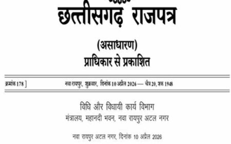 छत्तीसगढ़ में धर्म स्वातंत्र्य कानून लागू: राजपत्र में अधिसूचना जारी