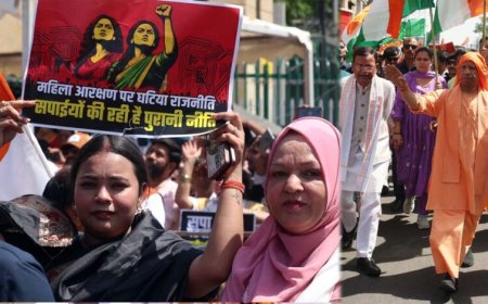 महिला अधिकार के लिए सड़क पर उतरे मुख्यमंत्री योगी आदित्यनाथ