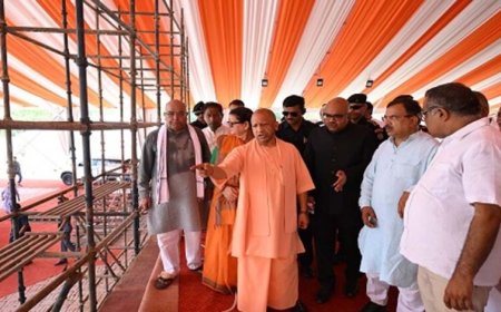 प्रधानमंत्री के प्रस्तावित आगमन की तैयारियों का सीएम योगी ने किया स्थलीय निरीक्षण