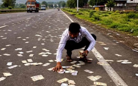 शामली में हाईवे पर नोटों की बारिश, सड़क से 4 लाख रुपये बरामद