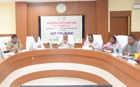 रायपुर : कैबिनेट मंत्री राजेश अग्रवाल की मौजूदगी में डीएमएफ शासी परिषद की बैठक