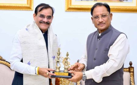 मुख्यमंत्री से सांसद विष्णु दत्त शर्मा ने की सौजन्य मुलाकात
