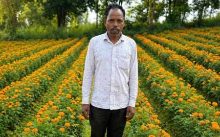 फूलों की खुशबू से महकी किस्मत ईश्वरचरण पैकरा का