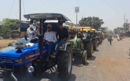 हरदा में 10 हजार किसानों का ट्रैक्टर मार्च, MSP कानून की मांग पर अमेरिकी राष्ट्रपति के नाम ज्ञापन