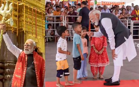 एक हाथ में त्रिशूल, दूसरे में डमरू और पीछे दमकता मंदिर… पीएम मोदी की काशी विश्वनाथ पूजा की मंत्रमुग्ध कर देने वाली तस्वीर