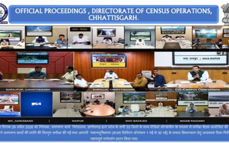 जनगणना 2027: छत्तीसगढ़ में मकान सूचीकरण एवं गणना कार्य हेतु व्यापक तैयारियां, वीसी के माध्यम से समीक्षा