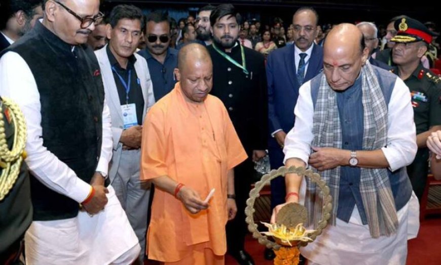 टाइम्स सम्मान-2026 में रक्षा मंत्री राजनाथ सिंह के साथ सम्मिलित हुए मुख्यमंत्री योगी आदित्यनाथ