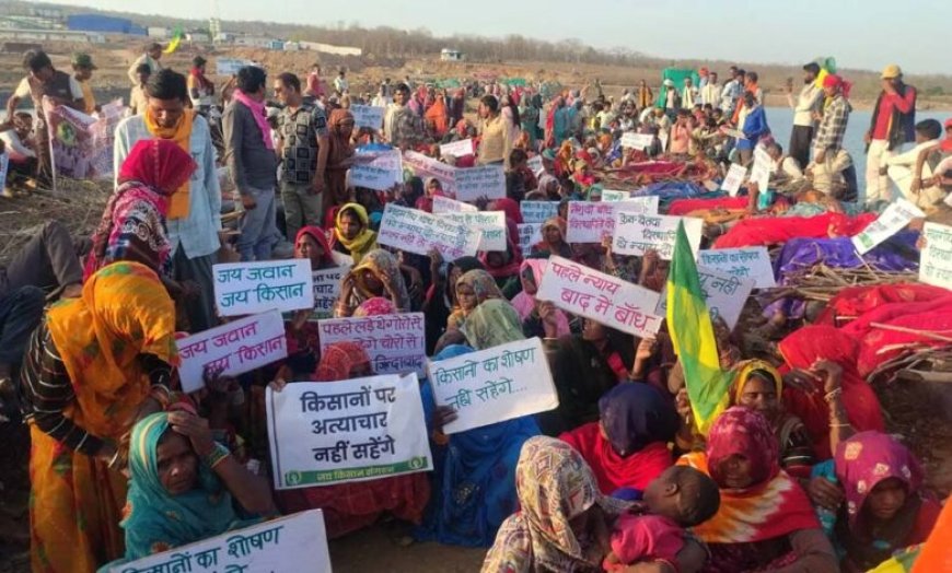 छतरपुर में केन-बेतवा लिंक प्रोजेक्ट के मुआवजे पर विरोध प्रदर्शन, प्रशासन के आश्वासन के बाद समाप्त