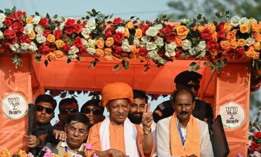 मुख्यमंत्री योगी के रोड-शो के दौरान सड़कों पर गूंजा- ‘एक ही नारा-एक ही नाम, जय श्रीराम-जय श्रीराम’