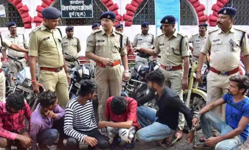 Durg में वाहन चोर गिरोह का पर्दाफाश, 5 आरोपी गिरफ्तार