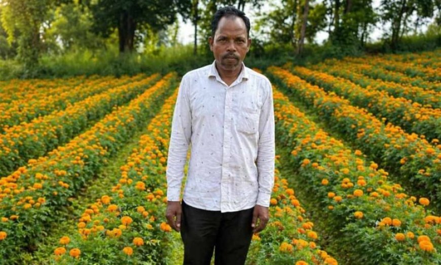 फूलों की खुशबू से महकी किस्मत ईश्वरचरण पैकरा का