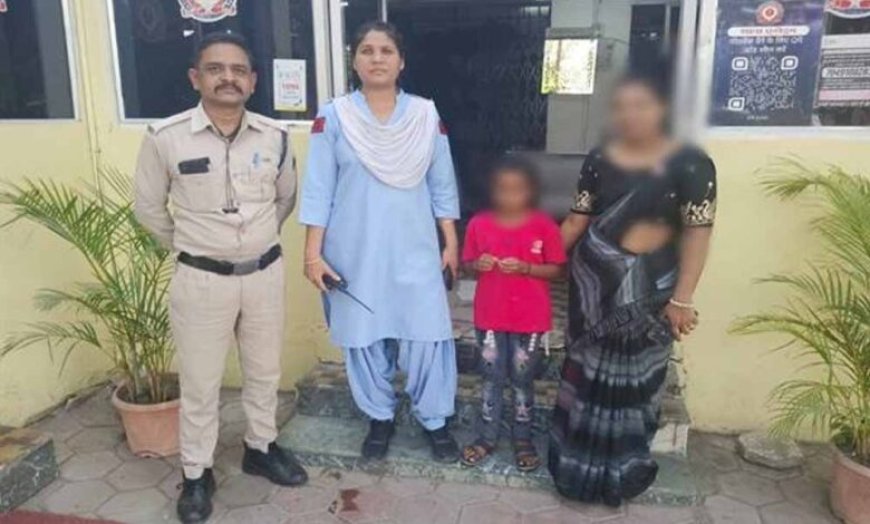 इंदौर के डायल 112 हीरोज सतर्कता और संवेदनशीलता से भटकी बालिका को सुरक्षित घर पहुँचाया