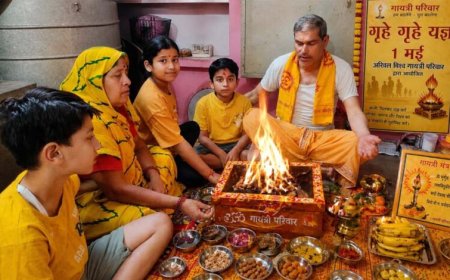 पूर्णिमा पर घर-घर गूंजा गायत्री यज्ञ