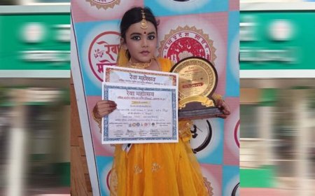 5 वर्षीय शानवी वस्त्रकार ने राष्ट्रीय मंच पर दिखाई प्रतिभा