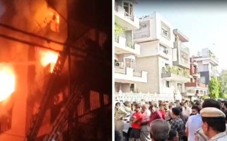 दिल्ली के विवेक विहार में चार मंजिला इमारत में लगी आग, 9 लोगों की मौत