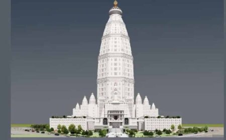 वृंदावन में बन रहा दुनिया का सबसे ऊंचा चंद्रोदय मंदिर, साउथ ब्लॉक लोकार्पण की तैयारी तेज
