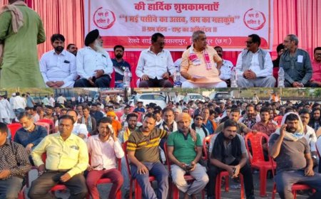 उसलापुर में ऐतिहासिक ‘श्रमोत्सव’: 13 साल बाद गुड्स शेड पुनरुद्धार की घोषणा, हजारों श्रमिकों की मौजूदगी