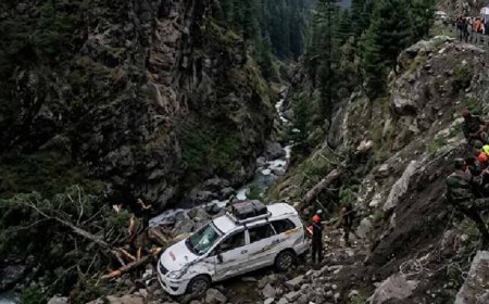कश्मीर के पहलगाम में बड़ा हादसा, खाई में गिरी पर्यटकों की गाड़ी; 2 की मौत, 4 घायल
