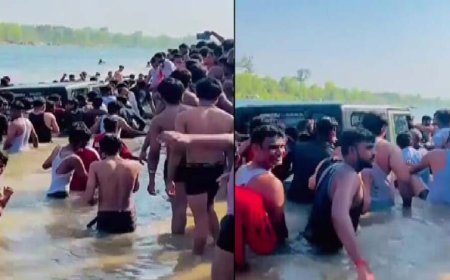 रील बनाने का जुनून पड़ा भारी, लड़कों ने नदी में उतारी थार; VIDEO वायरल होते ही हड़कंप