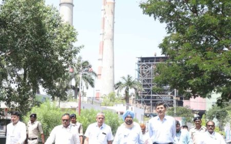 केन्द्रीय विद्युत सचिव  पंकज अग्रवाल ने किया संजय गांधी ताप विद्युत गृह बिरसिंगपुर का निरीक्षण