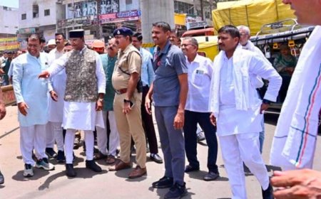 मंत्री  सारंग ने किया निर्माणाधीन 10 लेन करोंद बायपास प्रोजेक्ट का निरीक्षण