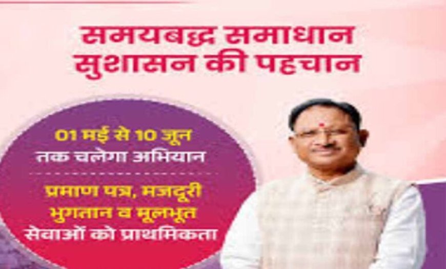 आज से शुरू होगा सुशासन तिहार 2026: 01 मई से 10 जून तक प्रदेश भर में चलेगा अभियान