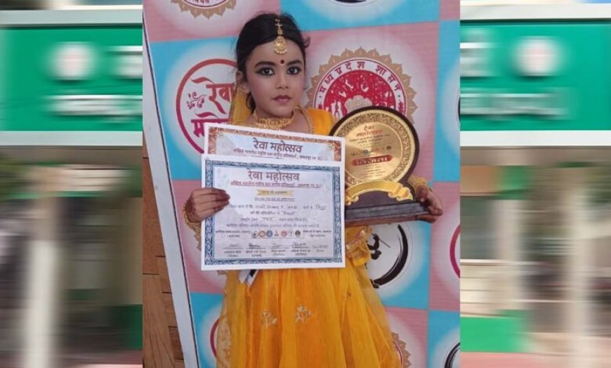 5 वर्षीय शानवी वस्त्रकार ने राष्ट्रीय मंच पर दिखाई प्रतिभा