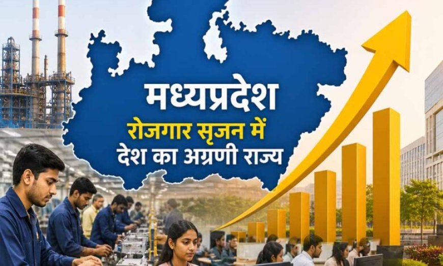 इन्वेस्ट  इंडिया के आंकड़ों में मध्यप्रदेश रोजगार सृजन में देश का अग्रणी राज्य