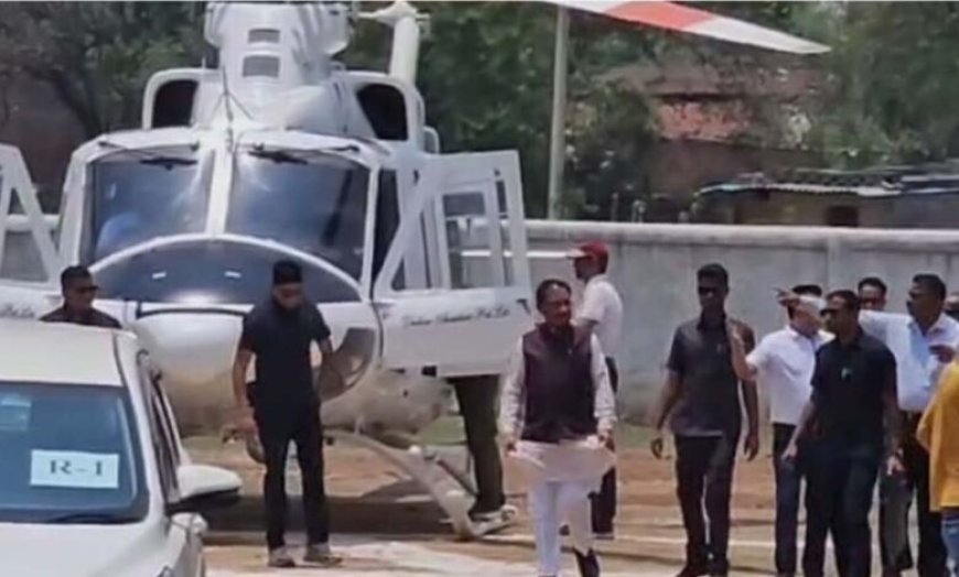 सरगुजा के ग्राम सिलमा में अचानक उतरा मुख्यमंत्री साय का हेलीकॉप्टर, खाट पर बैठकर सुनी ग्रामीणों की समस्याएं