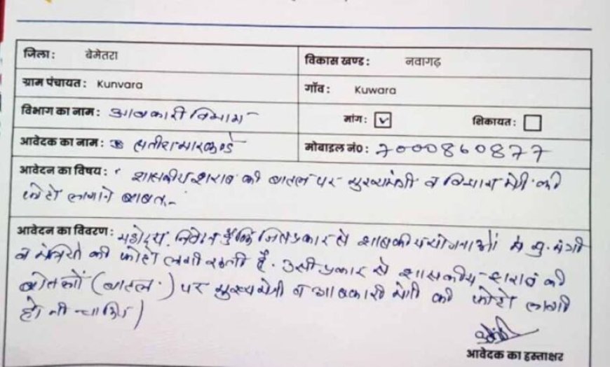 छत्तीसगढ़ में शराब की बोतलों पर CM और मंत्री की फोटो लगाने की मांग, एप्लीकेशन वायरल