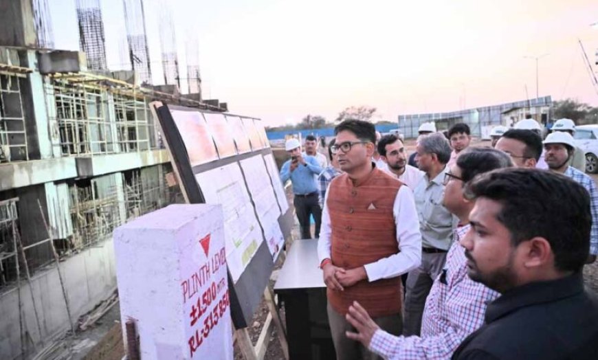 वित्त मंत्री  ओपी चौधरी ने नवा रायपुर में विकास कार्यों का किया निरीक्षण