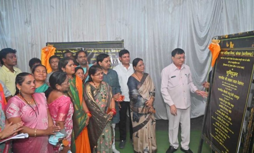 विभिन्न वार्डो में 01 करोड़ 80 लाख रू. के विकास कार्यो का हुआ भूमिपूजन एवं लोकार्पण