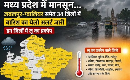 मध्य प्रदेश में मानसून की दस्तक, 34 जिलों में बारिश का येलो अलर्ट जारी