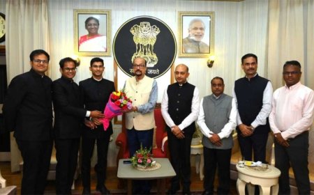 राज्यपाल से परिवीक्षाधीन आईएएस अधिकारियों ने की सौजन्य भेंट
