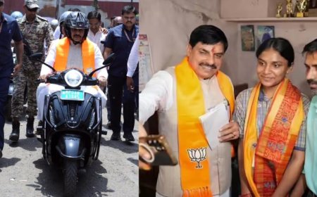 स्कूटी से 12वीं टॉपर चांदनी के घर पहुंचे CM मोहन यादव, तंग गलियों में देख लोग रह गए हैरान