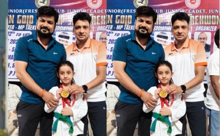 ओपन गोल्ड  कप एमपी स्टेट ताइक्वांडो चैंपियनशिप में सतना की मान्या पांडे ने जीता स्वर्ण पदक