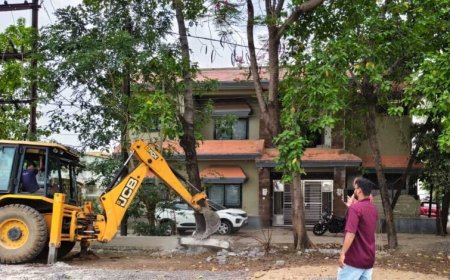 सेजबहार फेस-1 कॉलोनी की भूमि से अतिक्रमण हटाया, अवैध सड़क निर्माण पर मंडल की कार्रवाई