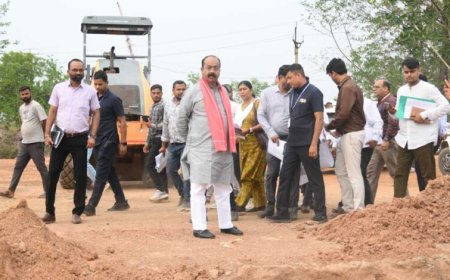 उप मुख्यमंत्री  अरुण साव ने इंटिग्रेटेड स्पोर्ट्स स्टेडियम का किया स्थल निरीक्षण, कुछ दिनों पहले शुरू हुआ है काम