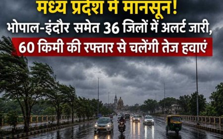 मध्य प्रदेश में मानसून का असर तेज, भोपाल-इंदौर समेत 36 जिलों में मौसम विभाग का अलर्ट