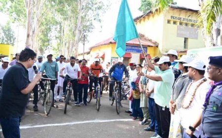 योग दिवस पर गौरेला-पेंड्रा-मरवाही में साइकिल रैली, फिटनेस और स्वास्थ्य का दिया संदेश