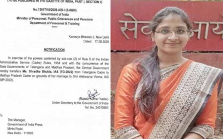 IAS श्रद्धा शुक्ला का कैडर बदला, अब मध्यप्रदेश में देंगी सेवाएं