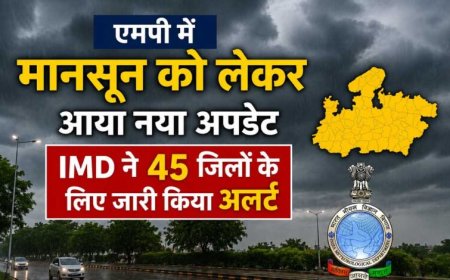 मानसून को लेकर नया अपडेट, 45 जिलों में बारिश और तेज हवाओं का अलर्ट