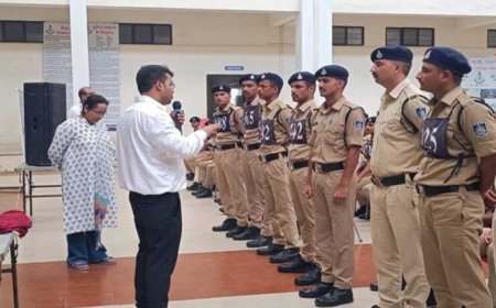पुलिस प्रशिक्षण शाला उज्जैन में नव आरक्षकों को नशामुक्त समाज निर्माण का दिया गया संदेश