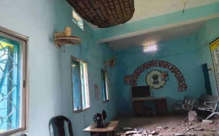 कोंडागांव में पंचायत भवन की छत का पलस्तर गिरा, दो प्रशिक्षु युवतियां घायल