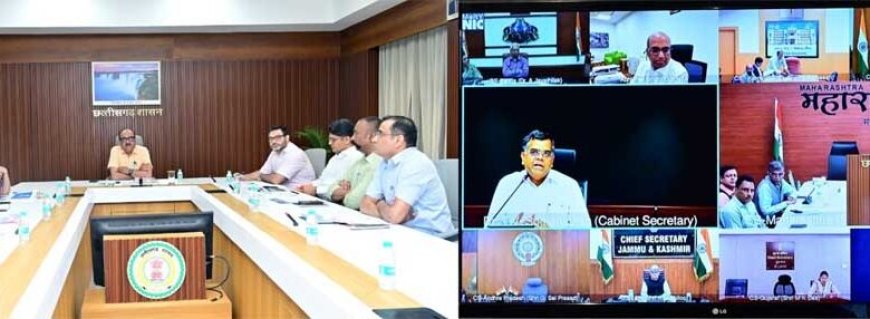 मुख्य सचिव का वीडियो कांफ्रेंस में शामिल केबिनेट सचिव ने राष्ट्रीय महत्व के कार्यक्रमों एवं योजनाओं के एक्शन प्लान को लेकर किया विमर्श
